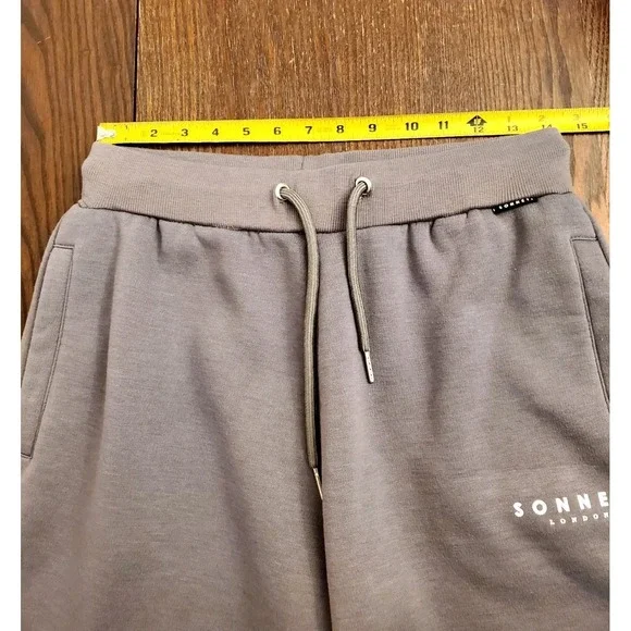 Sonneti London Mens Small Gray Fleece Shorts 9" Inseam -Logo Drawstring, Pockets - Picture 8 of 16